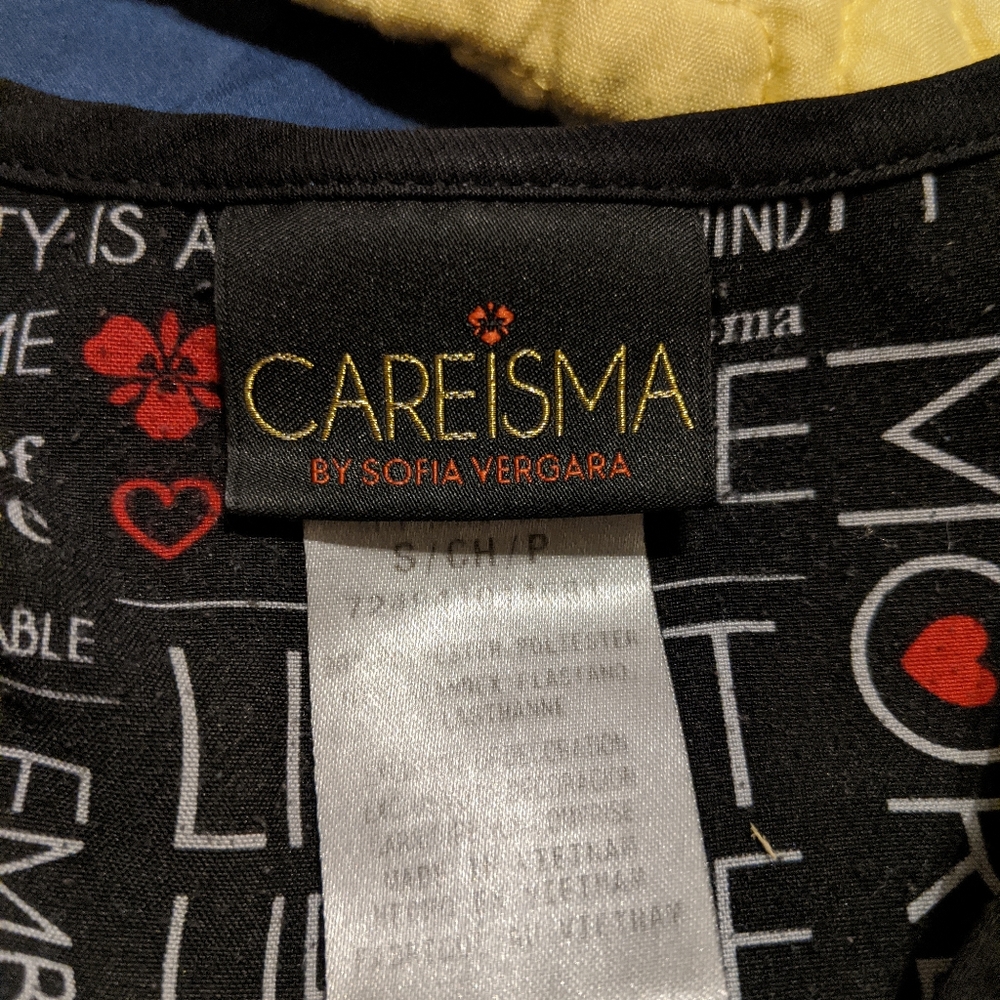 Careisma black scrub top